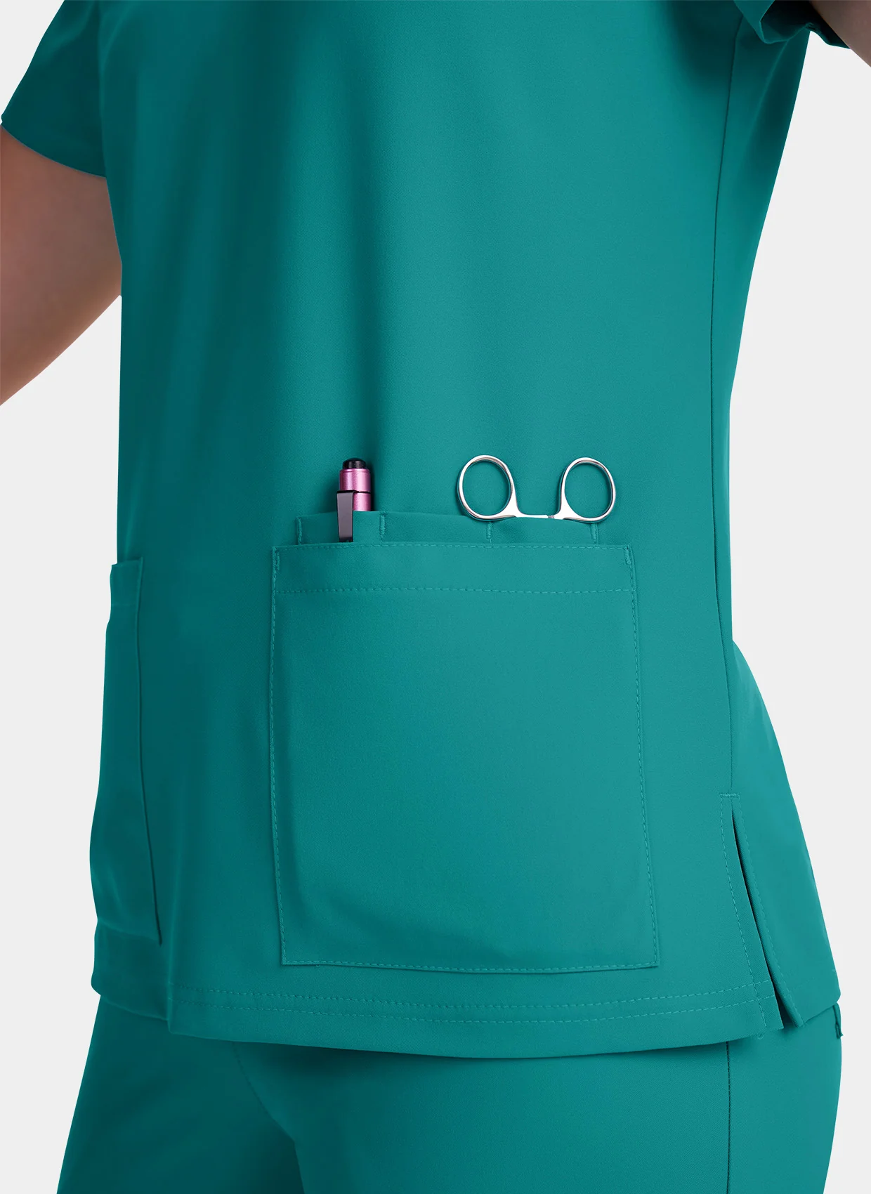 Koi Cureology Cardi Scrub Top - Teal - Image 4