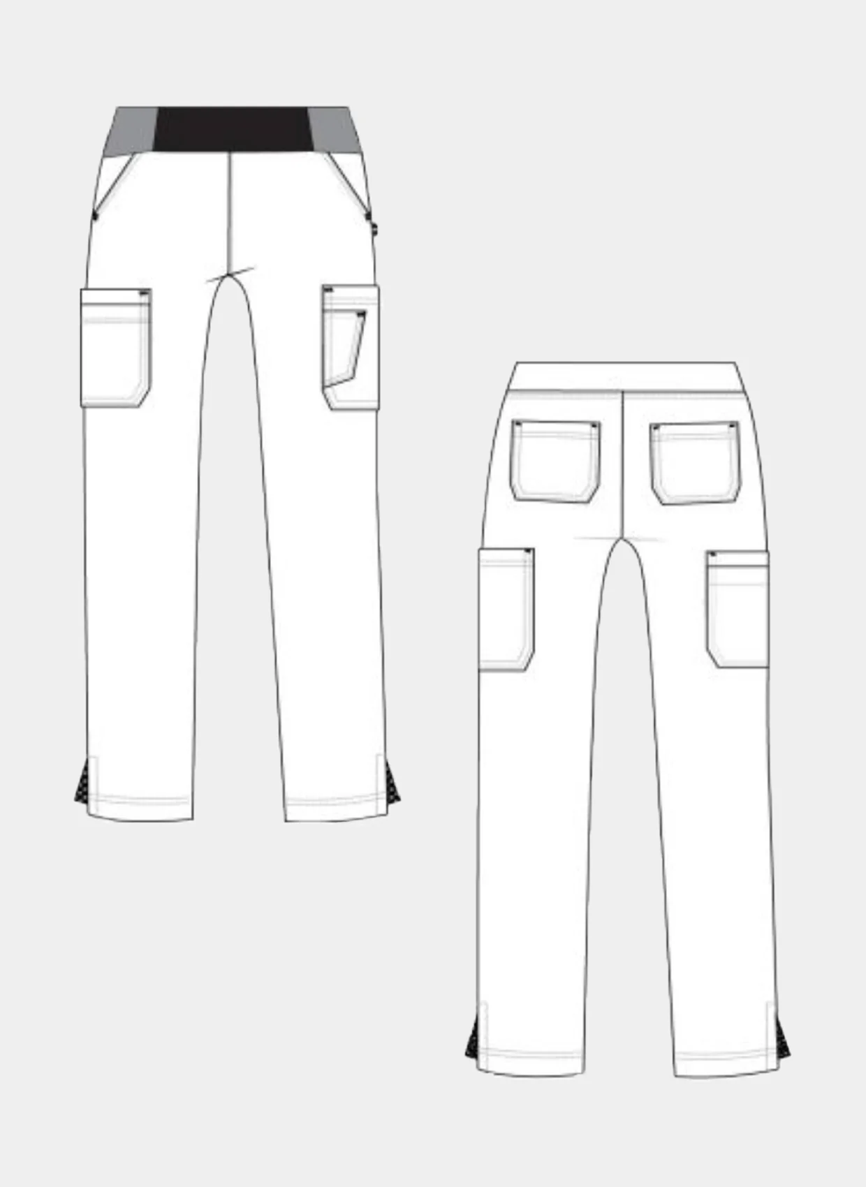 Koi Next Gen On The Move Maternity Scrub Trousers - Navy - Image 3