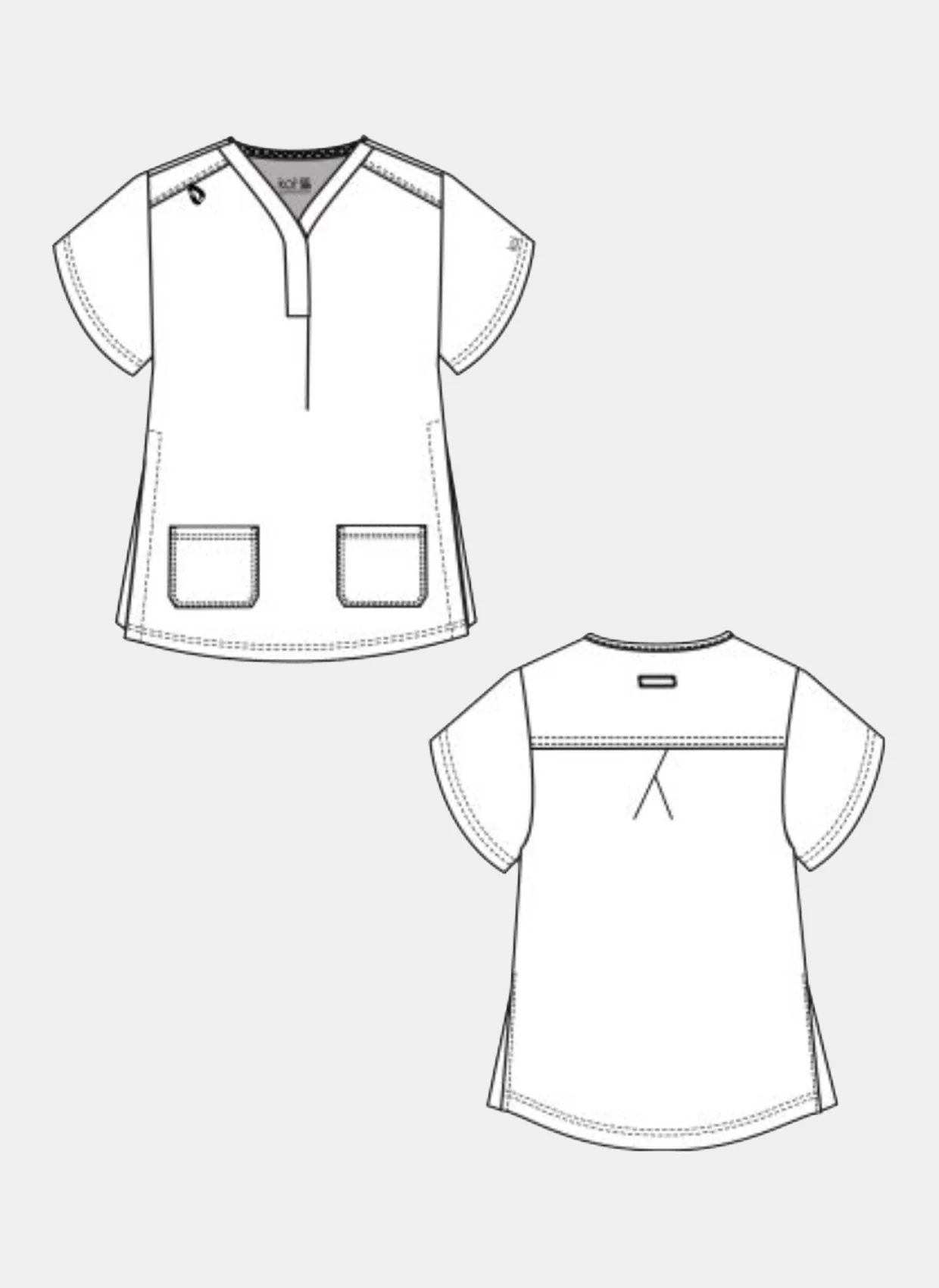 Koi Next Gen Onboard Maternity Scrub Top - Navy - Image 3