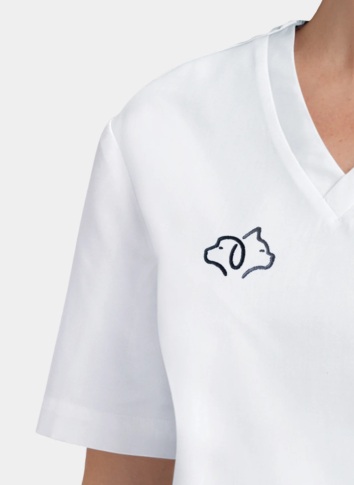 Unisex Orange Standard Balboa Scrub Top - White - Image 3