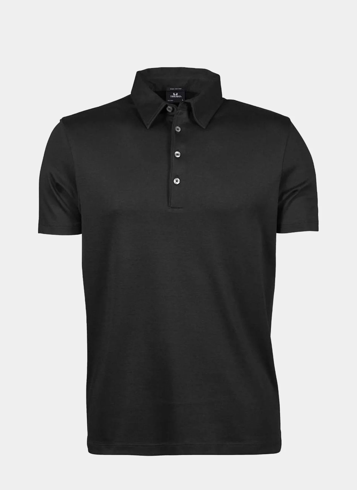 Unisex Tee Jays Pima Cotton Polo Shirt - Black - SALE - Image 3